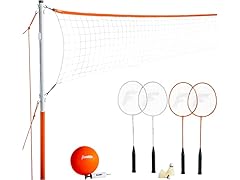 Franklin Sports Volleyball + Badminton Combo Set (Starter)