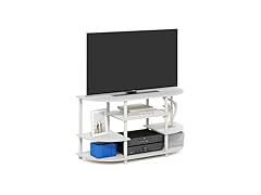 Furinno Jaya TV Entertainment Center, Wh/Wh