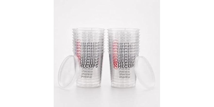 KHLCUPS 38oz Paint Mixing Cups 18-Pack
