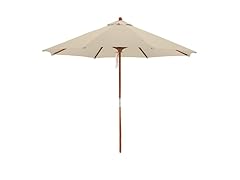9-Foot Wooden Market Umbrella