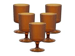 Fun Express 8 oz. Vintage Modern Amber Plastic Highball Glasses