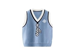 Warmstraw Boys (3-4T) Knitted School Uniform V Top