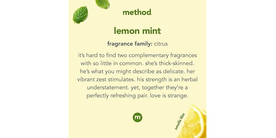 Method Foaming Hand Wash, Lemon Mint, 10 Ounce