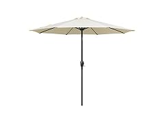 Simple Deluxe 9ft Outdoor Market Table Patio Umbrella with Button Tilt