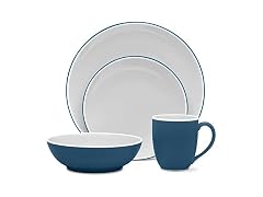 Noritake ColorTrio Blue 4-Piece Coupe Place 1