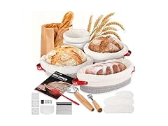 Sourdough Starter Kit 5 Banneton Round & Oval