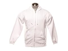 Full Zip-Up Hoodie - White