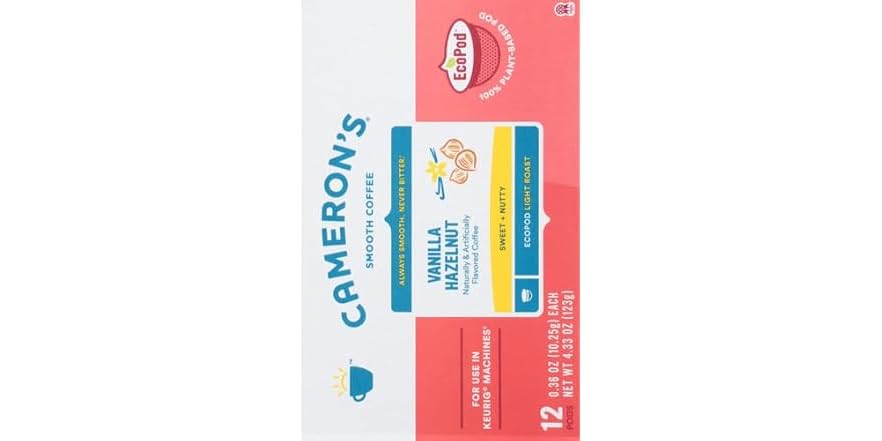 Cameron's Single Serve Pods, Flavored, Vanilla Hazelnut