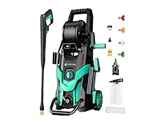 2026NEW Pressure Power Washer 4500PSI with 4 Quick Connect Nozzles, Inlet Hose & Filter, Foam Cannon for Cars/Fences/Driveways/Patios/Home Cleaning, Navy Blue (Open Box)