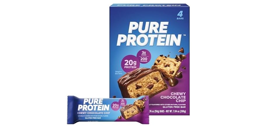 Pure Protein Bars, Chewy Chocolate Chip