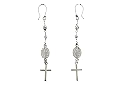 Italian Sterling Silver Rosary Earrings
