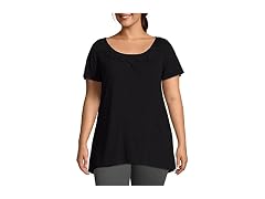 Just MY Size Women (4X) Crochet Trim Tunic Shirt