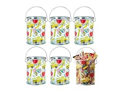Back to School Metal Paint Bucket Favor Containers 