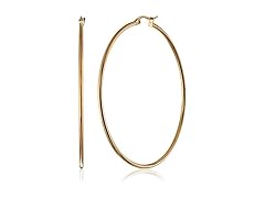 Amazon 18K Gold Hoop Earrings, 60mm