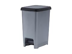 Superio 2.5 Gal Step-On Can Grey/Black