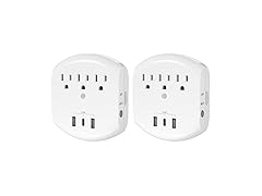 Clear Power 2-Pack USB Wall Charger