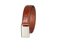 Haggar Men Sleek Plaque Buckle Dress Belt