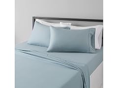Amazon Basics 4Pc Blue Sheet Set, Full