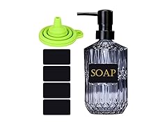 Glass Jar Soap Lotion Dispenser Bottle 