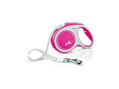 Flexi New Comfort Tape Grey & Red Retractable Dog Leash