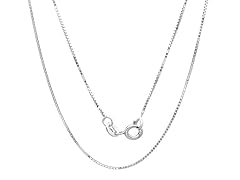 14K White Gold Chain Necklace