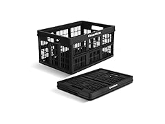 CleverMade Collapsible Utility Crates-Obsidian 1pk 45L