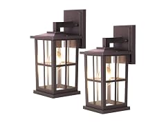 BesLowe 2-Pack Outdoor Wall Mount Light