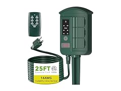 BN-LINK Outdoor Power Strip with 25FT Extension Cord