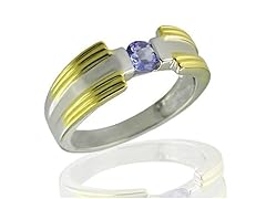 1/4 CT Silver 2 Tone Tanzanite Ring- Pick Size