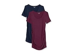 Amazon Essentials Women's Maternity Scoopneck T-Shirt, 2PK