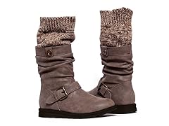 Sky Knit Cuff Boot, Grey