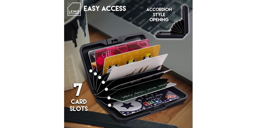 PATIKIL Aluminum Wallet Credit Card Holder, 3 Pack 6 Slots