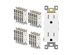 ENERLITES White Decorator Receptacle