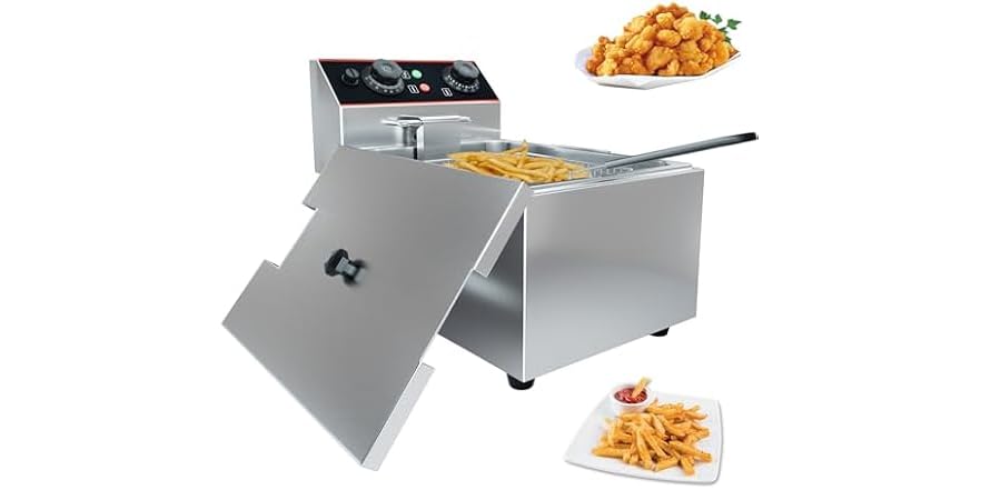 Professional Electric Deep Fryer for Home & Commercial Use, 11 L