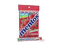 6CT Mentos Strawberry Chewy Mint Candy Roll