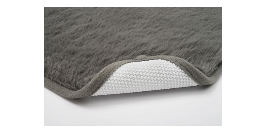 Bibb Home 2-Piece Faux Fur Bath Mat Set