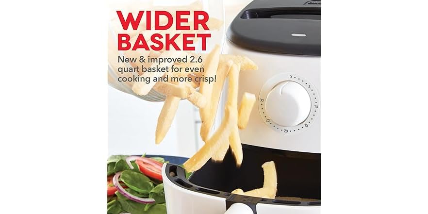 DASH Tasti-Crisp 2.6 Qt Compact Air Fryer - Perfect For Small Kitchens (Gray)