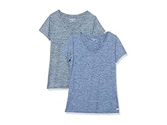 Women's Active Quick Dry Tech V-Neck T-Shirt (2Pk)