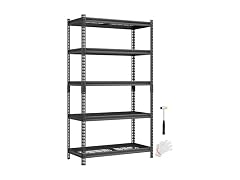 SONGMICS 5-Tier Steel Storage Shelves, Boltless Assembly, 2,250 lb Load