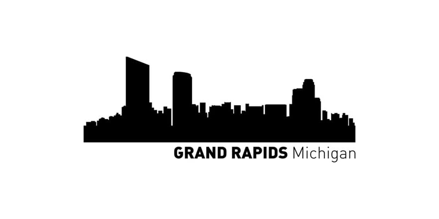 Grand Rapids, Michigan Vinyl City Skyline