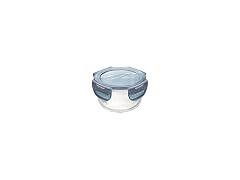6.25 oz. Round Glass Food Storage Container, Gray Lid, Set of 12