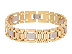 Blackjack Jewelry 18K Gold Plated Stainless Steel Micro Link Bracelet