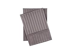 Superior 400 Thread Count Cotton Stripe 2 Piece Pillowcase Set