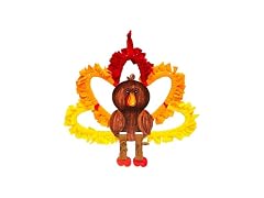 Fun Express Fleece Tied Turkey Wreath Craft Kit - Makes 3