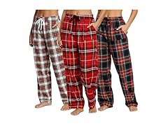 Angelina Women's Flannel Pajama Pants 3-Pack