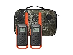 Motorola Talkabout T275 Two-Way Radios (2-Pack) – 25 Mile Range, Rechargeable, Outdoor walkie Talkie, NOAA Weather Alerts, VOX, Earpieces & Case – Survival Ready for Bug Out Bags & Emergency Prep (Open Box)