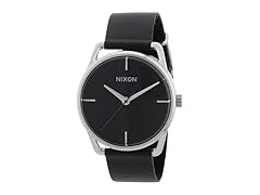 Nixon Mellor Black Dial Blask Leather Quartz Unisex Watch