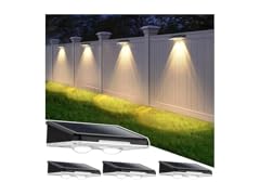 Solar Lights Outdoor, Waterproof Fence Lights