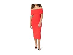 The Drop Women Lora Off Shoulder Midi Sheath Dress