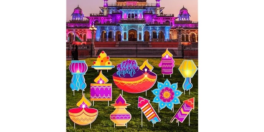 11 Pieces Happy Diwali Yard Signs